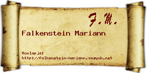 Falkenstein Mariann névjegykártya