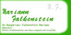 mariann falkenstein business card